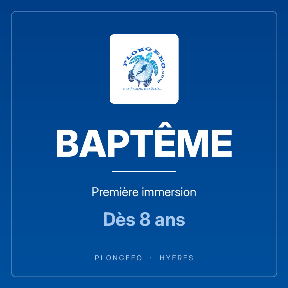 Baptême de plongée, PlongeeO à Hyères