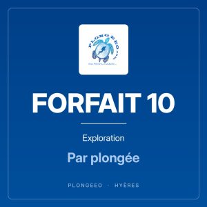 FORFAIT 10, exploration, par plongée. PlongeeO à Hyères.