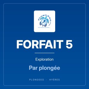 FORFAIT 5, exploration, par plongée. PlongeeO à Hyères.
