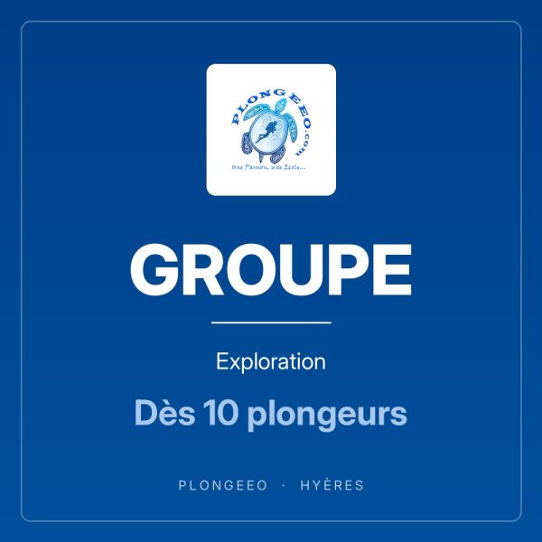 GROUPE, exploration, dès 10 plongeurs. PlongeeO à Hyères.