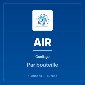 AIR Gonflage AIR, gonflage, par bouteille. PlongeeO à Hyères.
