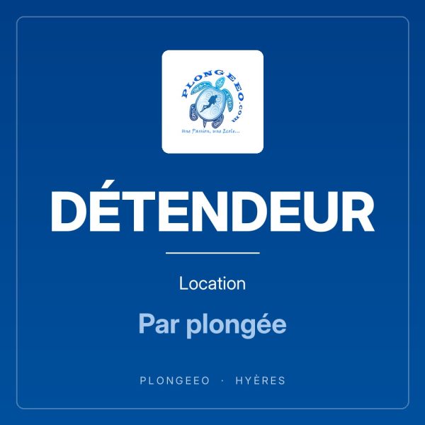 DÉTENDEUR, location, par plongée. PlongeeO à Hyères.