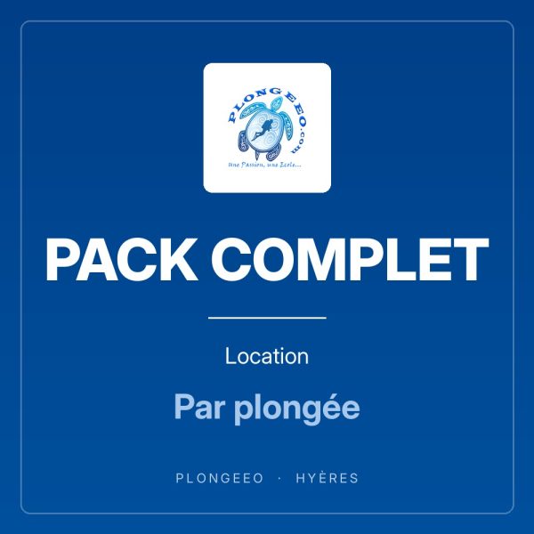 PACK COMPLET Location PACK COMPLET, location, par plongée. PlongeeO à Hyères.