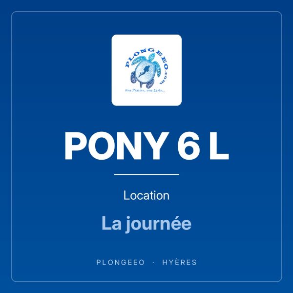 PONY 6 L, location, la journée. PlongeeO à Hyères.