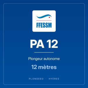 PA 12, plongeur autonome, 12 mètres. PlongeeO à Hyères.