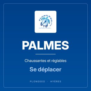 PALMES, chaussantes et réglables, se déplacer. Boutique matériel PlongeeO à Hyères.