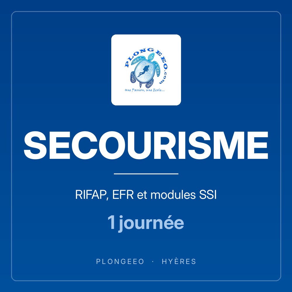 Secourisme, formations de plongée PlongeeO