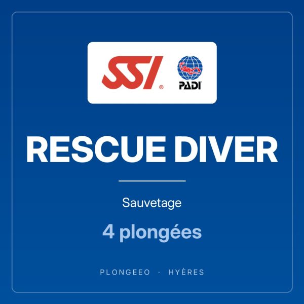 RESCUE DIVER Sauvetage RESCUE DIVER, sauvetage, 4 plongées. PlongeeO à Hyères.